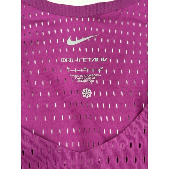 Nike Aeroswift Dri-Fit ADV Running Singlet Hot Fuchsia FN4231-518 Men's Medium - Picture 8 of 13